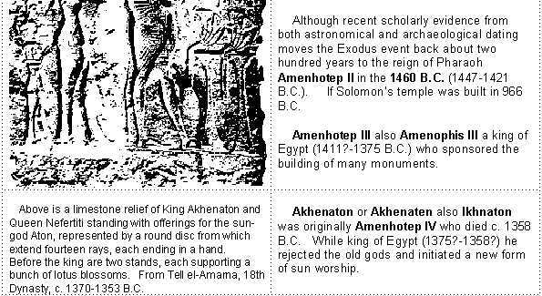 Limestone relief of King Akhenaton and Queen Nefertiti