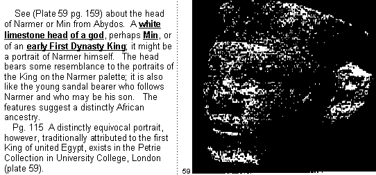 Statue head of the god Min