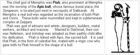 Memphis and the Egyptian god Ptah