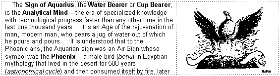 Aquarius and the symbol of the Phoenix