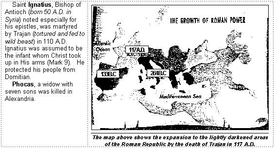 A map showing growth of the Roman Empire