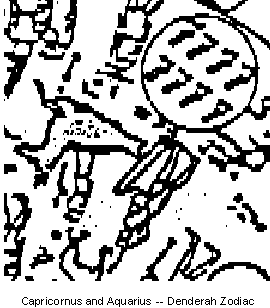 Circle Symbol as seen on the Capricorn and Aquarius on the Zodiac of Denderah