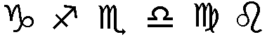 The Six Symbols of Capricorn to Leo