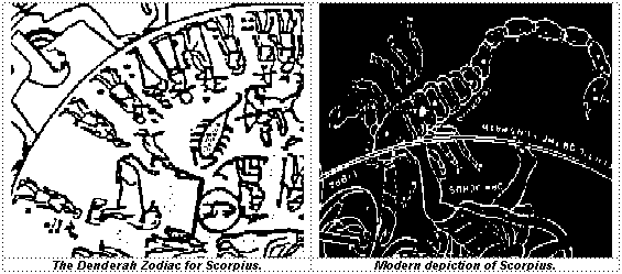 Denderah Zodiac and modern Scorpius
