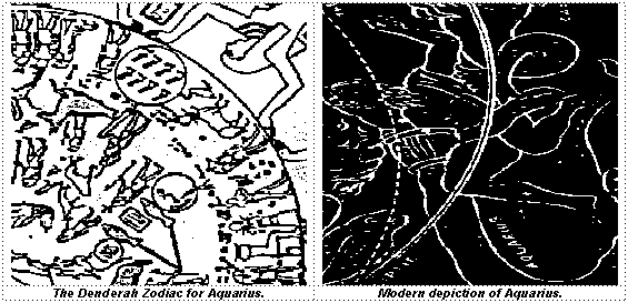 Zodiac of Denderah and modern Aquarius