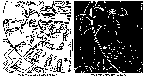 Denderah Zodiac and modern Leo