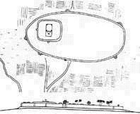 Nagada II-III model town,
 after Williams, 1994 op. cit. in n. 15