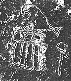 Minshat Abu Omar tomb 160, jar incised serek,
 after vanden Brink op. cst 1996 pl 28b (Type III)